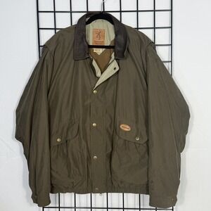 Vintage Browning‎ Bomber Jacket Mens XXL Brown Lined Hunting Outdoor Chore Coat